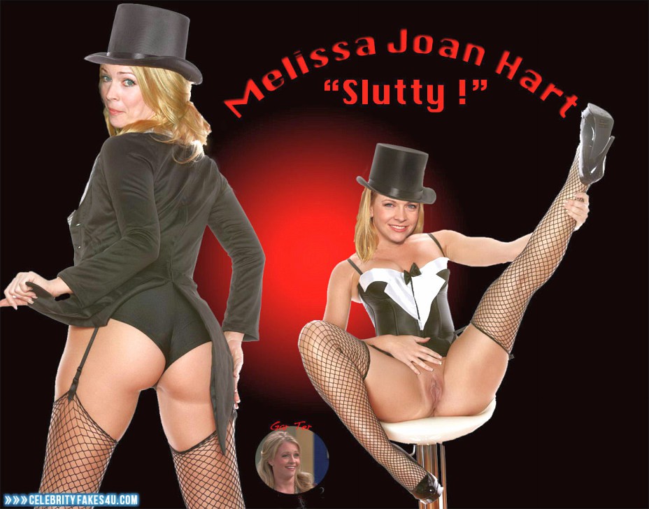 Melissa Joan Hart Fake, Fishnet Stockings, Legs Spread, Pussy, Stockings, Porn