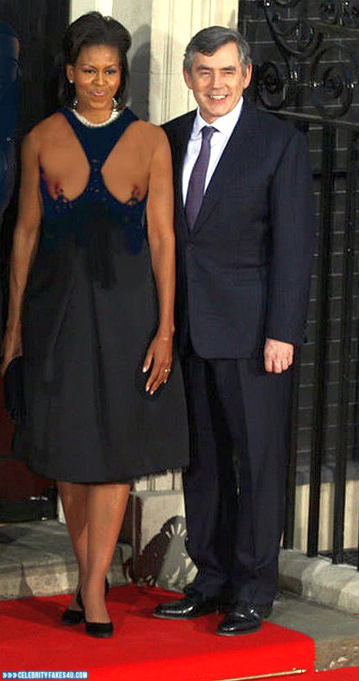 Michelle Obama Fake, Public, Tits, Porn