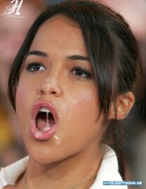 Michelle Rodriguez Facial Cumshot Swallowing Cumslut Naked Fake 001