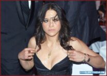 Michelle Rodriguez Public Cum Facial Fake 001