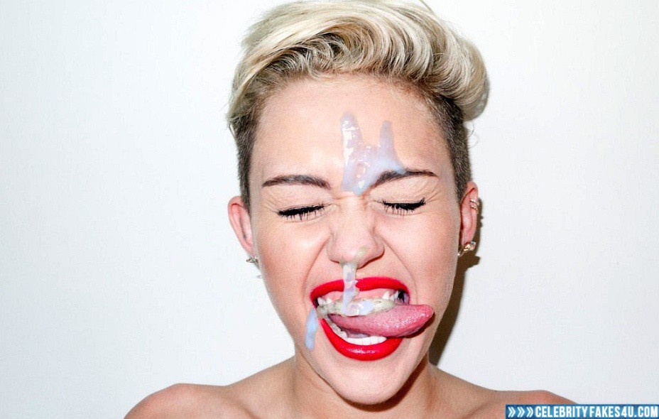 Miley Cyrus Fake Porn Cum - Miley Cyrus Facial Swallowing Cumslut Xxx 001 Â« Celebrity Fakes 4U