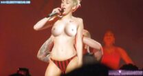 Miley Cyrus Nice Tits Topless Nsfw 001