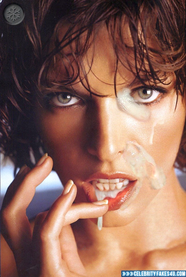 Milla Jovovich Fake, Cum Facial, Lipstick, Swallowing Cum, Porn