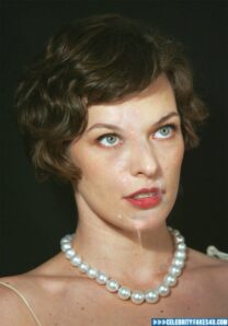 Milla Jovovich Facial Naked 001