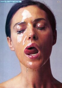 Monica Bellucci Cum Facial Licking Cumslut Fakes 001