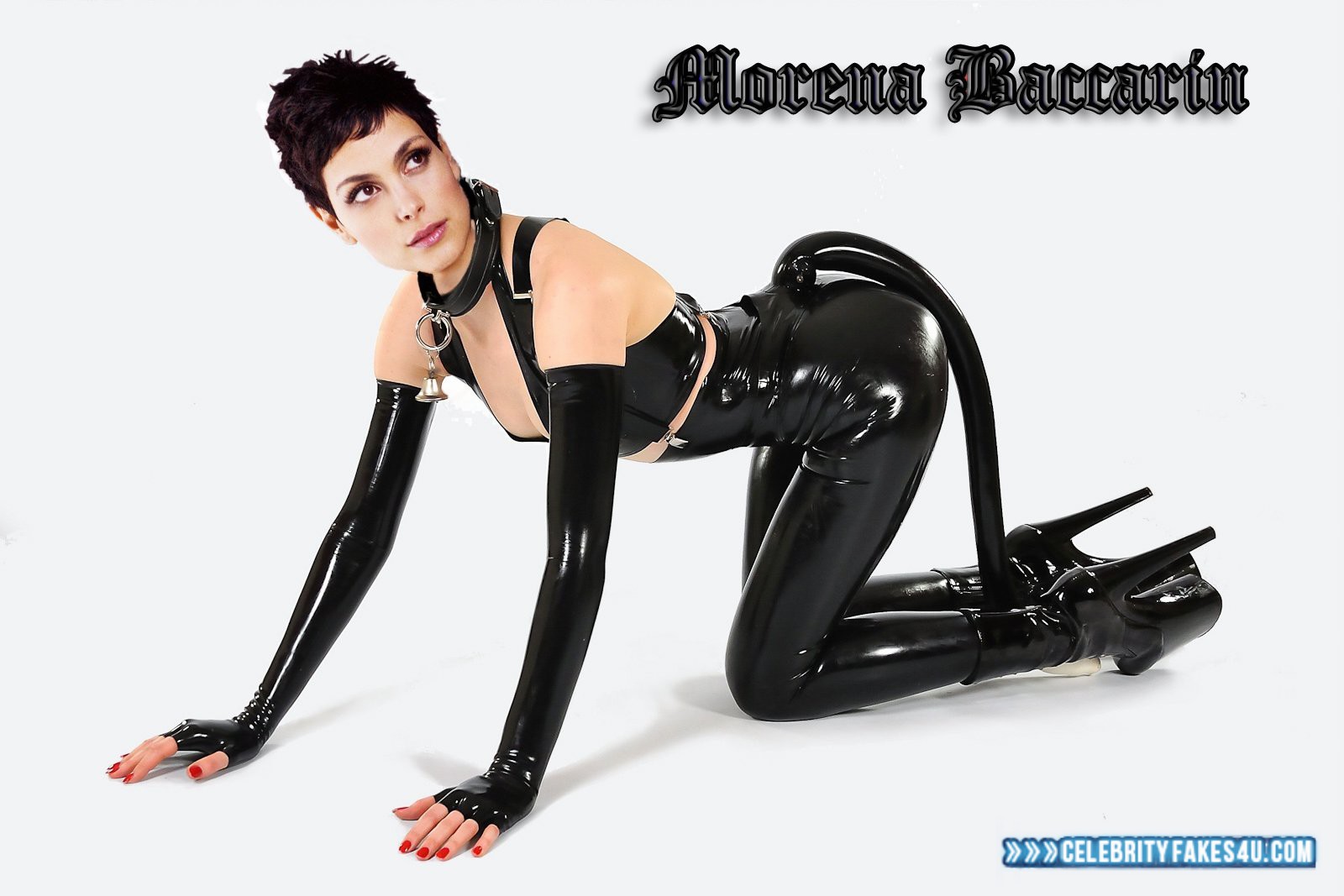 Morena Baccarin Fake, BDSM, Hot Outfit, Latex, Porn