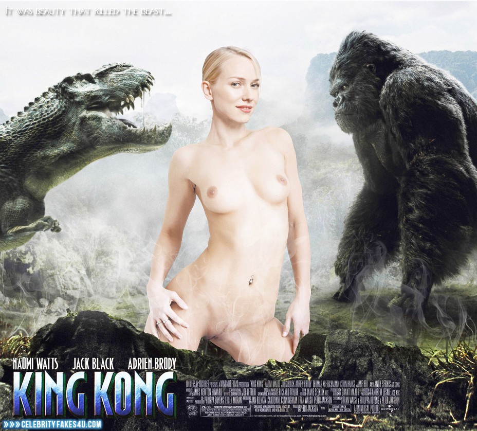 Naomi Watts Fake, King Kong (Film), Naked Body / Fully Nude, Sexy Flat Stomach, Very Nice Tits, Porn