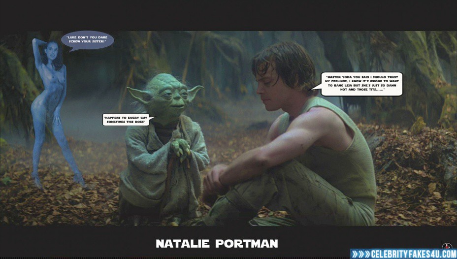 Natalie Portman Fake, Captioned, Naked Body / Fully Nude, Nude, Outdoor, Series, Star Wars, Porn