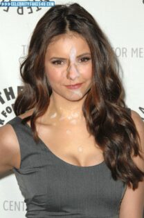 Nina Dobrev Cum Facial 001