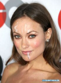 Olivia Wilde Public Cumshot Facial Fake 001