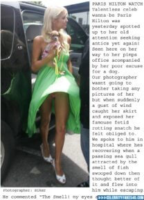 Paris Hilton Voyeur Exposed Pussy Up Skirt Fakes 001