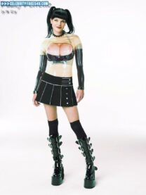 Pauley Perrette Latex Skirt 001