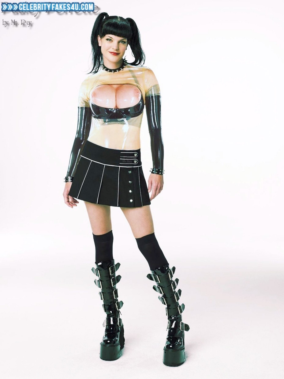 Pauley Perrette Latex Skirt 001 « Celebrity Fakes 4U