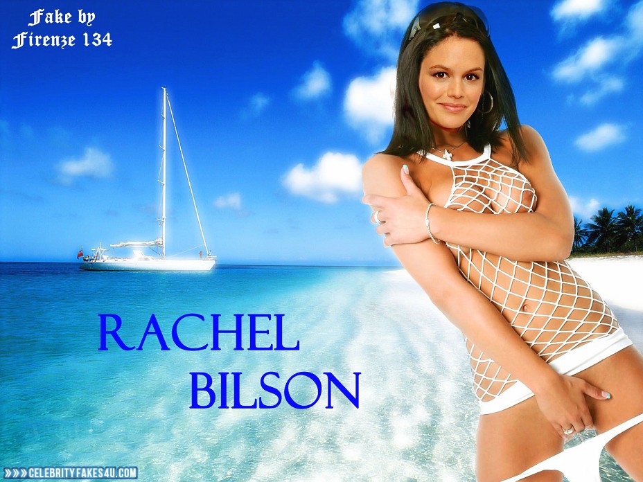 Rachel Bilson Fake, Fishnet Stockings, Masturbating, Panties Pulled Down, Squeezing Breasts, Stockings, Porn