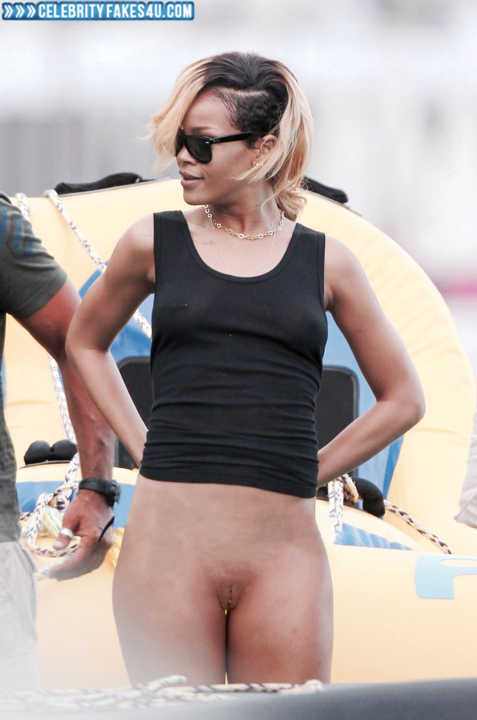 Rihanna Fake, Beach, Camel Toe, Nipple Pokies, Nipples, Nude, Outdoor, Public, Pussy, See-Thru, Tits, Porn