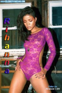 Rihanna See Thru Lingerie Nsfw Fake 001