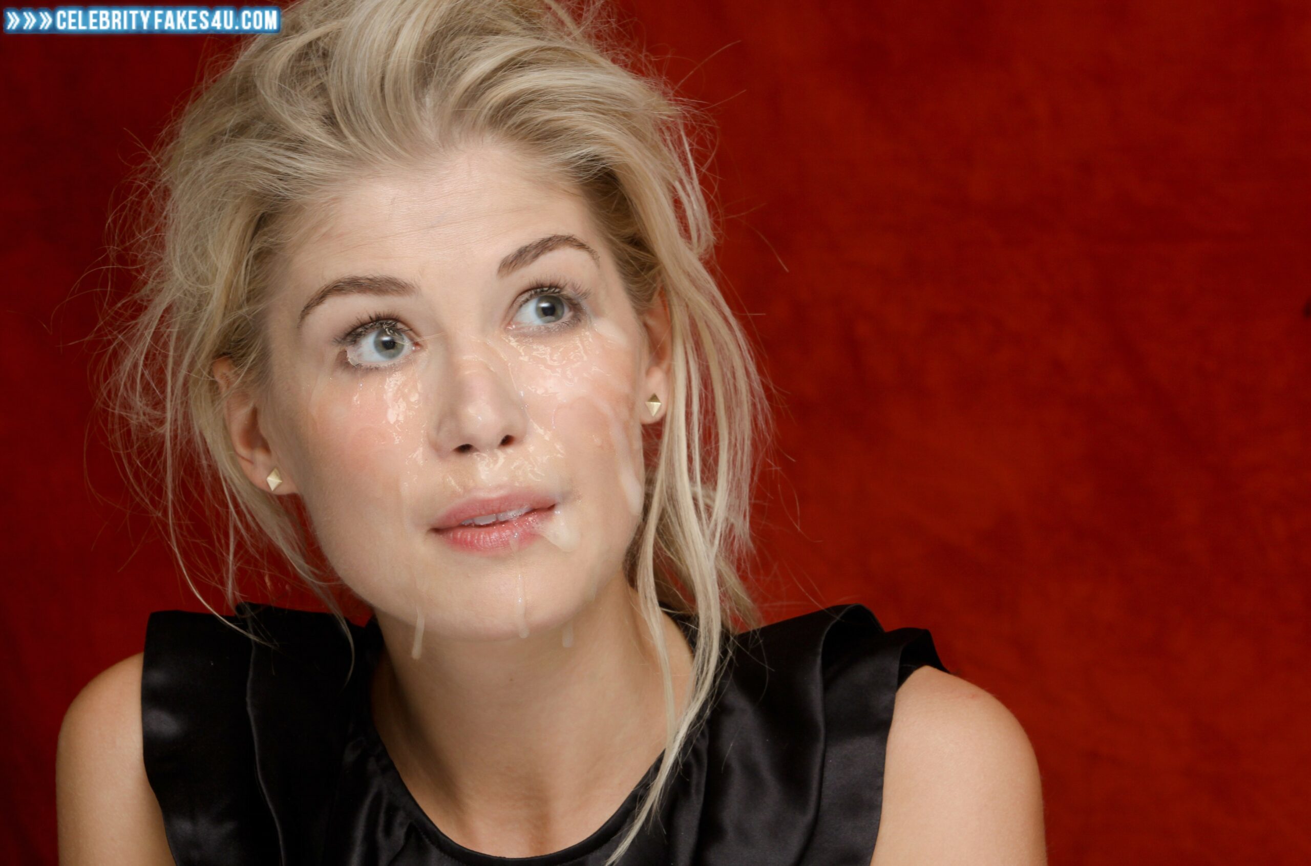 Rosamund Pike Fake, Cum Facial, Cumshot, Porn