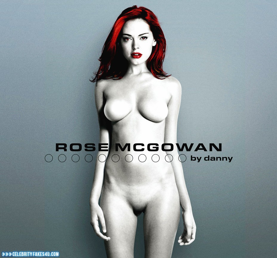 Rose Mcgowan Fake, Lipstick, Nude, Readhead, Porn