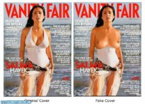 Salma Hayek Exposed Boobs Magazine Cover Porn 001