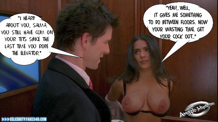 Salma Hayek Fake, Captioned, Flashing Tits, Series, Porn