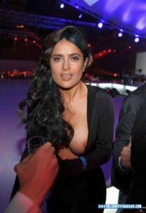 Salma Hayek Nip Slip Public Nude 001