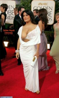 Salma Hayek Nip Slip Red Carpet Event 001