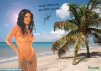 Salma Hayek Topless Beach 001