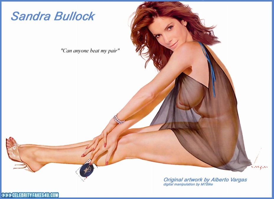 Sandra Bullock Fake, Cartoon, Horny, Nude, See-Thru, Porn