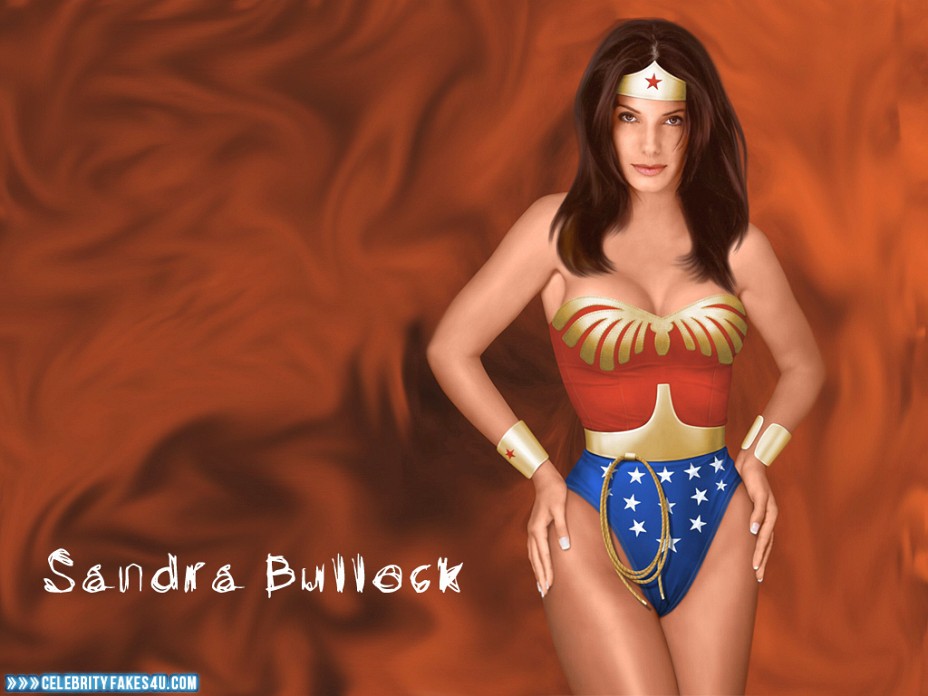 Sandra Bullock Fake, Cartoon, Horny, Wonder Woman, Porn