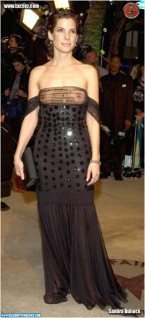 Sandra Bullock Red Carpet See Thru Nudes 001