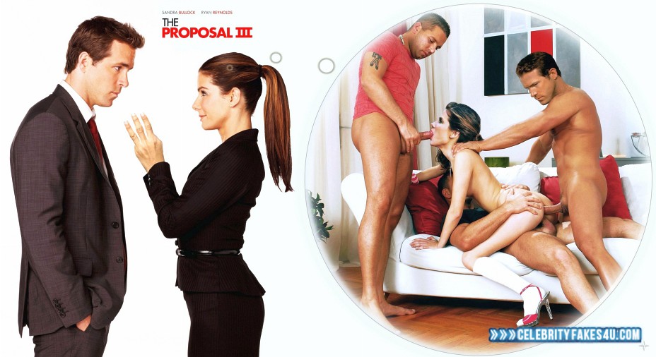 Sandra Bullock Fake, Double-Penetration Sex, Gangbang, The Proposal (2009 Film), Porn