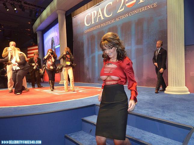 Sarah Palin Fake, Public, Tits, Porn