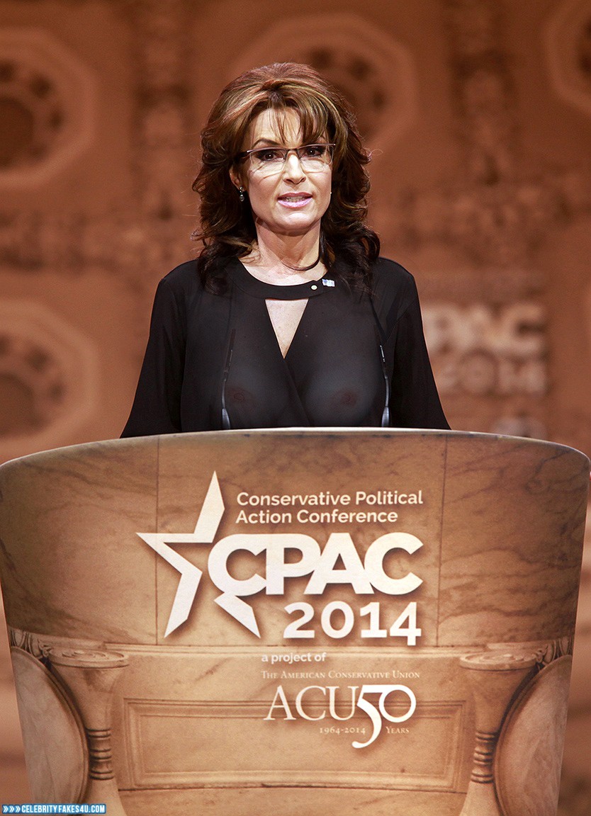 Sarah Palin Fake, See-Thru, Tits, Porn