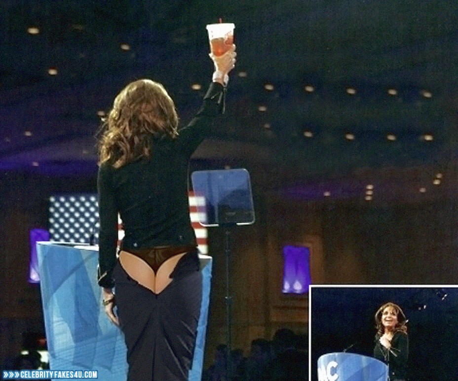 Sarah Palin Fake, Ass, Thong, Porn