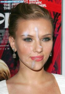 Scarlett Johansson Facial Cumshot Porn 001