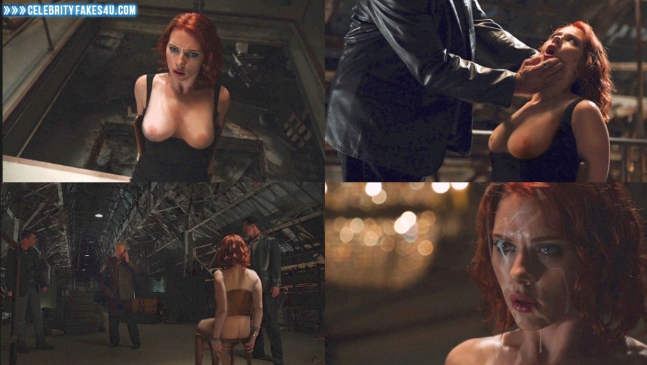 Scarlett Johansson Fake, BDSM, Bondage, Cum Facial, Cumshot, Nude, Series, The Avengers, Tits, Porn