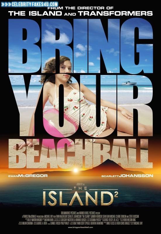 Scarlett Johansson Fake, Beach, Movie Cover, Nude, Outdoor, Pantiless, Series, Porn