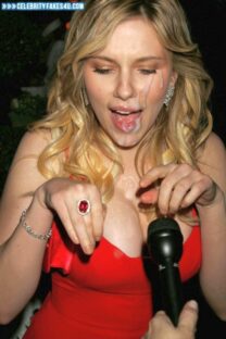 Scarlett Johansson Perfect Tits Facial Nsfw 001