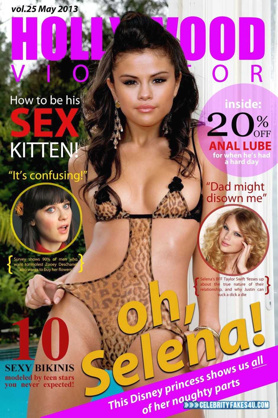 Fake Magazine - Selena Gomez Magazine Cover Lingerie Porn Fake 001 Â« Celebrity Fakes 4U