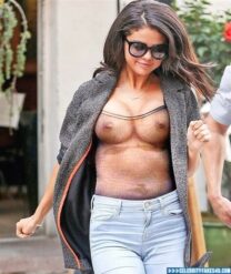 Selena Gomez See Thru Public Naked Fake 003