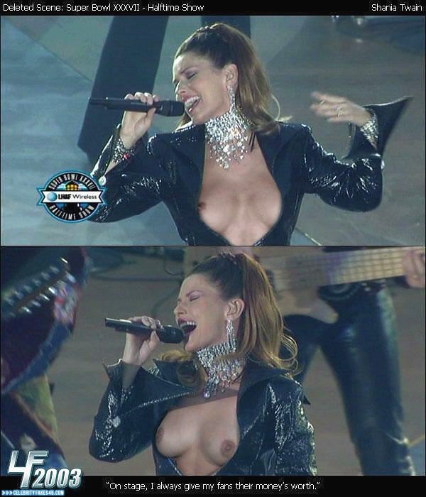 Shania Twain Fake, Nip Slip, Public, Porn