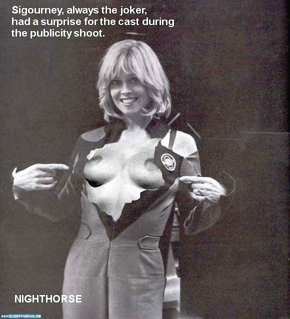 Sigourney Weaver Fake, Captioned, Flashing Tits, Porn