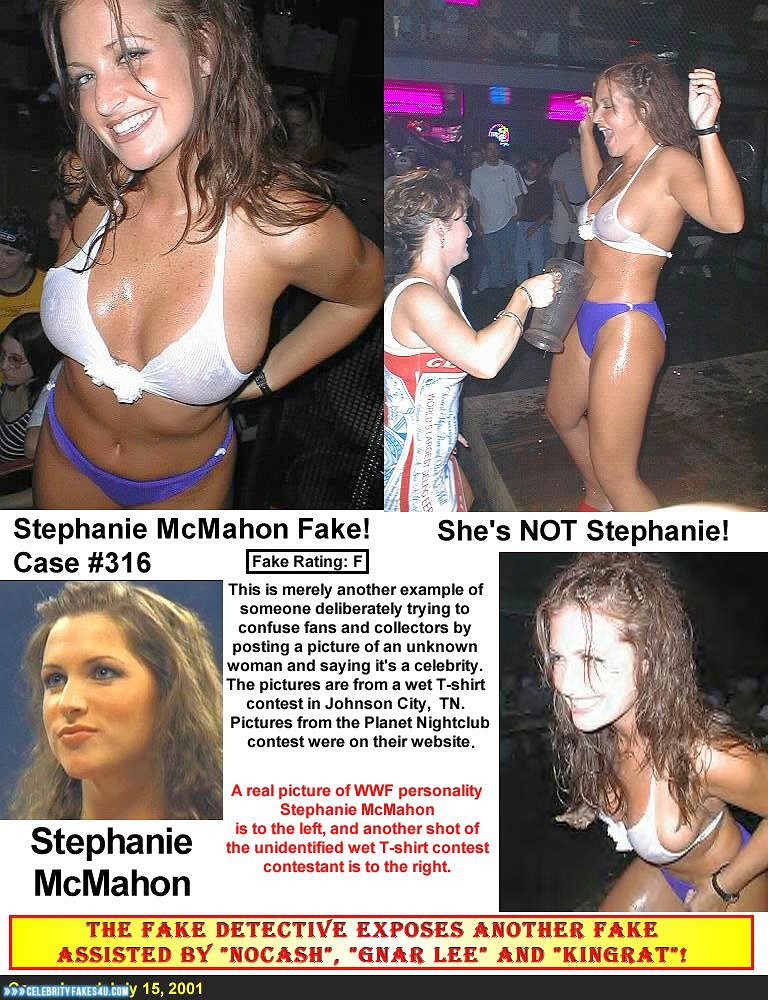 Stephanie McMahon Fake, Captioned, Public, See-Thru, Very Nice Tits, Wet, Porn