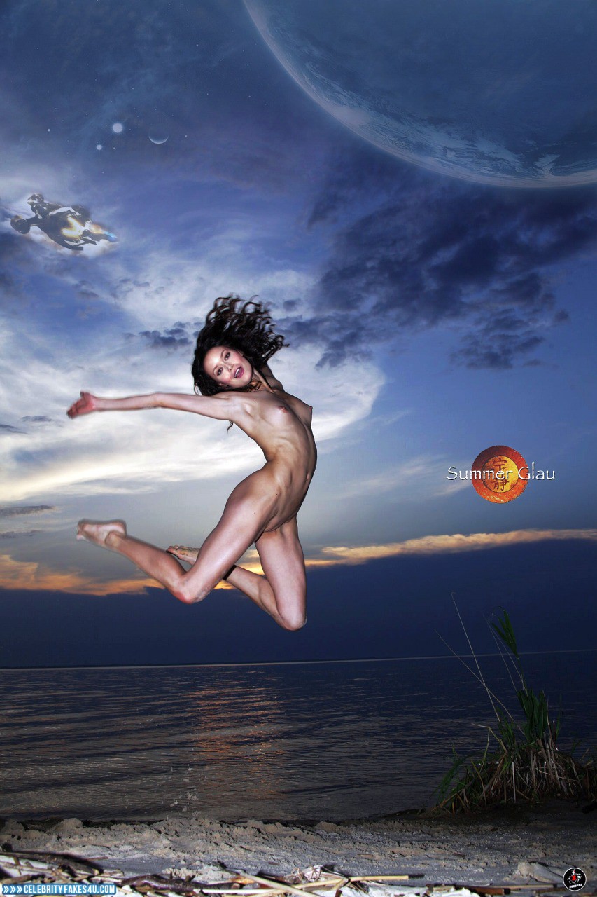 Summer Glau Fake, Beach, Naked Body / Fully Nude, Nude, Outdoor, Tits, Porn