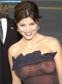 Tiffany Amber Thiessen Red Carpet Event See Thru Porn 001