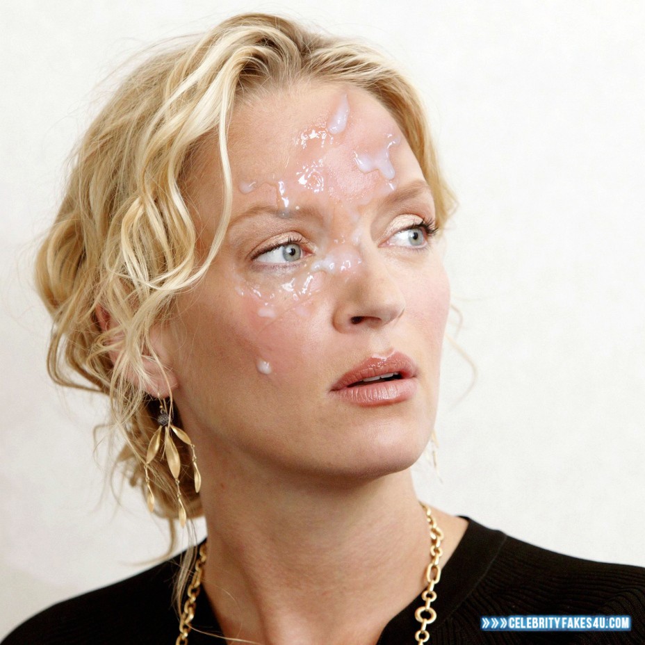 Uma Thurman Fake, Blonde, Cum Facial, Porn