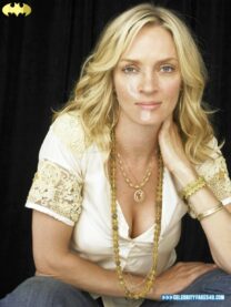 Uma Thurman Blonde Facial Cumshot Naked 001