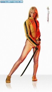 Uma Thurman Camel Toe Without Underwear Nudes 001