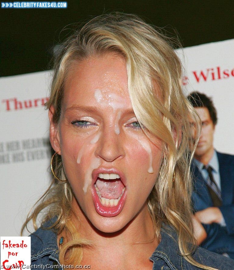 Uma Thurman Fake, Cum Facial, Porn