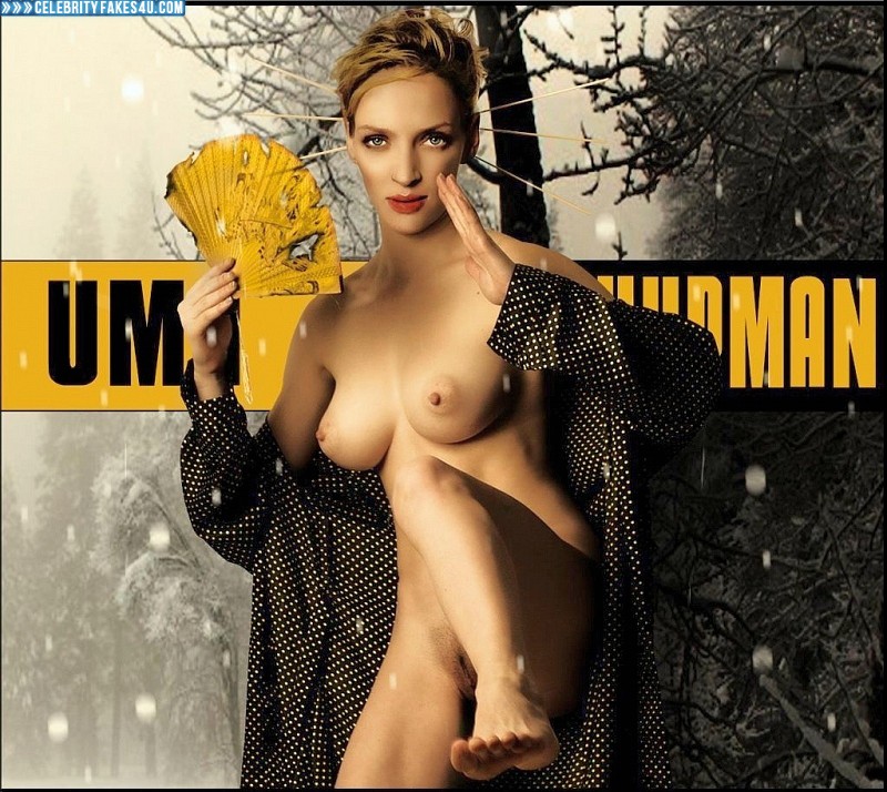 Uma Thurman Fake, Feet, Kill Bill (Film Series), Tits, Porn